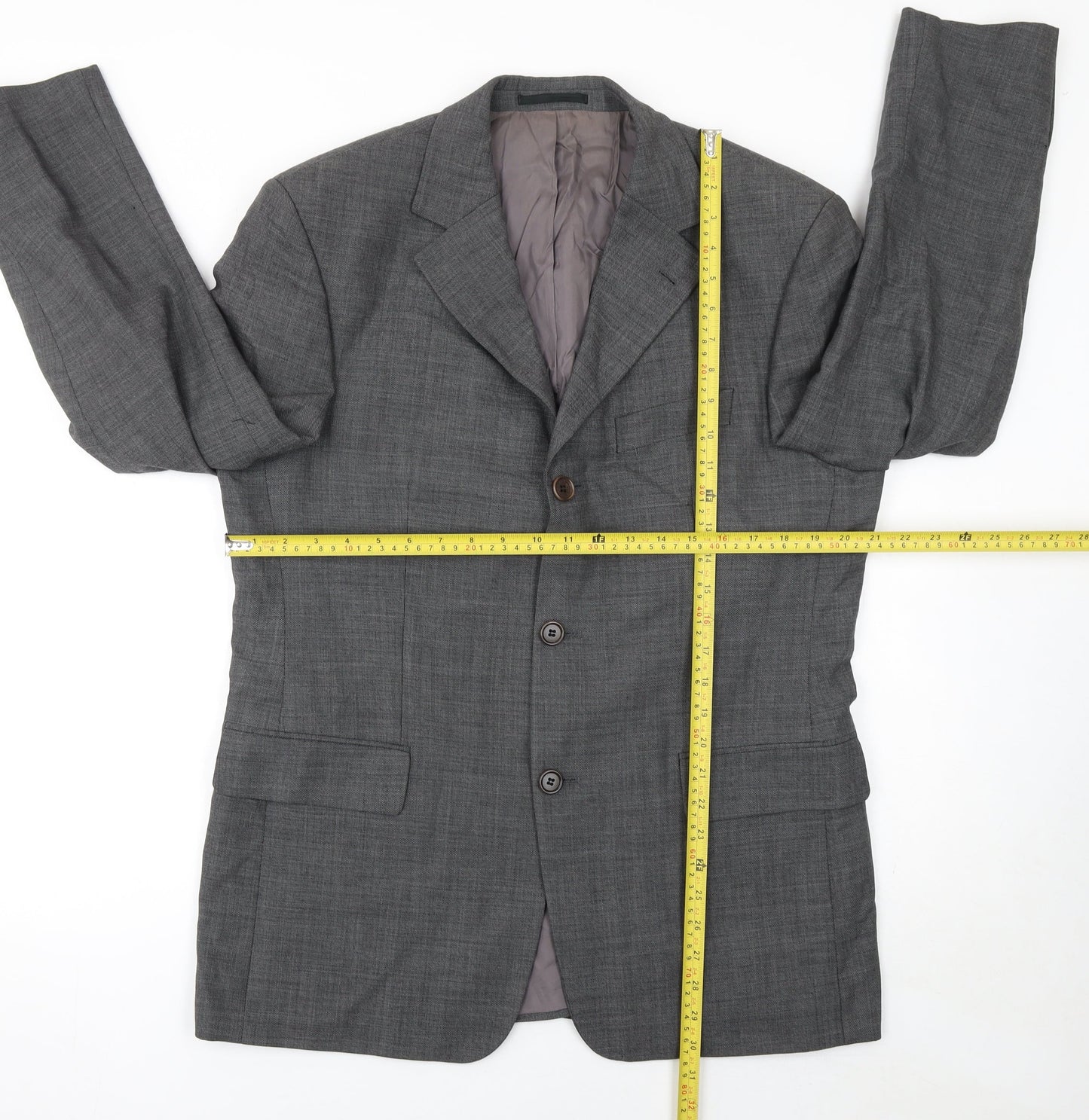 Mens UK Size 40 HUGO BOSS Regular Grey Suit Jacket