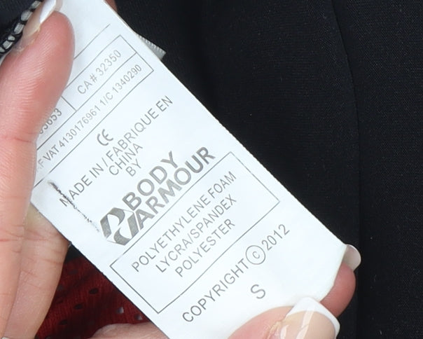 Canterbury Men's Black Red Rugby Compression Top Size S Athletic Fit