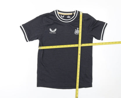 Castore Boys Black Newcastle United Short Sleeve T-Shirt M