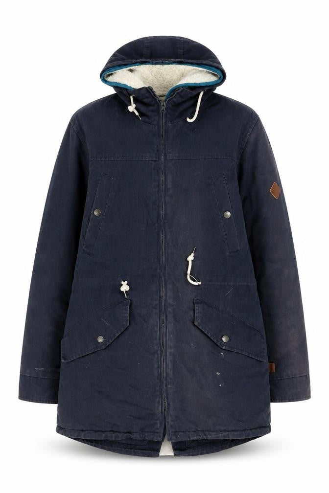 Womens UK Size M Bellfield Blue Parka Coat