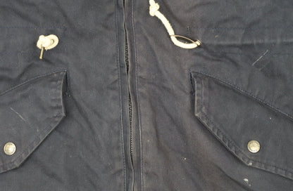 Bellfield Women's Blue Cotton Hooded Parka Jacket Size M