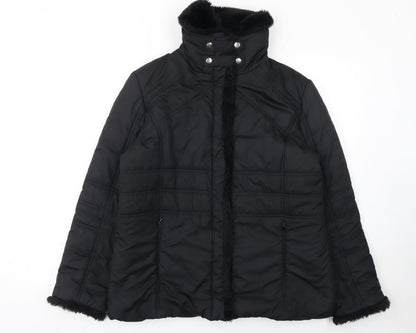 Womens UK Size 16 Dunnes Stores Black Puffer Jacket