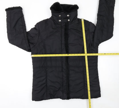 Womens UK Size 16 Dunnes Stores Black Puffer Jacket