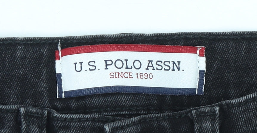 U.S. Polo Assn. Men's Black Slim Fit Jeans 30R Dark Wash Denim