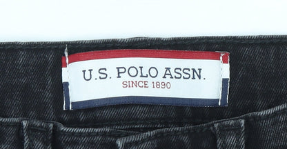 U.S. Polo Assn. Men's Black Slim Fit Jeans 30R Dark Wash Denim