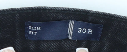 U.S. Polo Assn. Men's Black Slim Fit Jeans 30R Dark Wash Denim