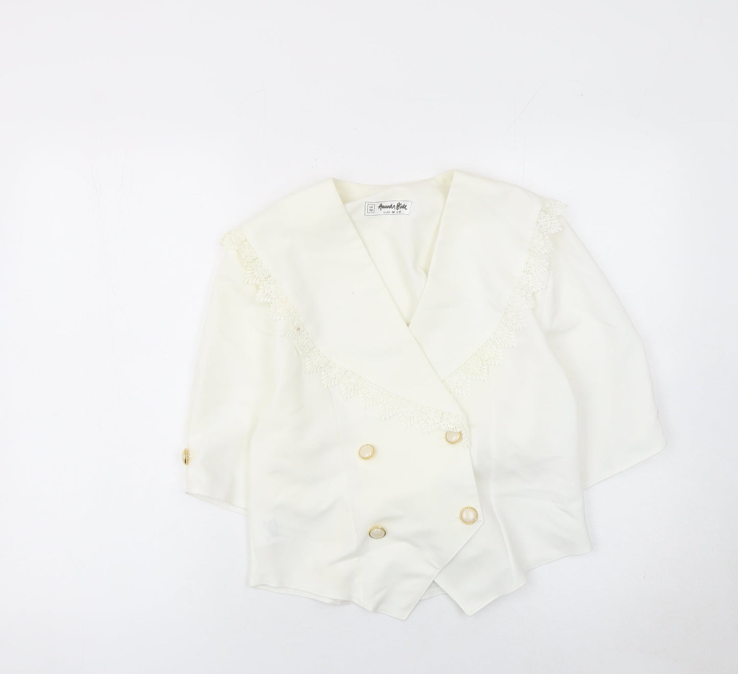 Womens UK Size 12 Amanda Blake Regular Ivory Blazer
