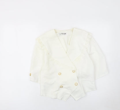 Womens UK Size 12 Amanda Blake Regular Ivory Blazer