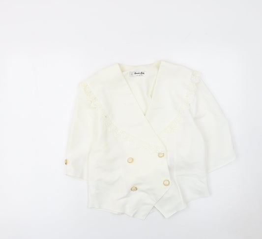 Womens UK Size 12 Amanda Blake Regular Ivory Blazer