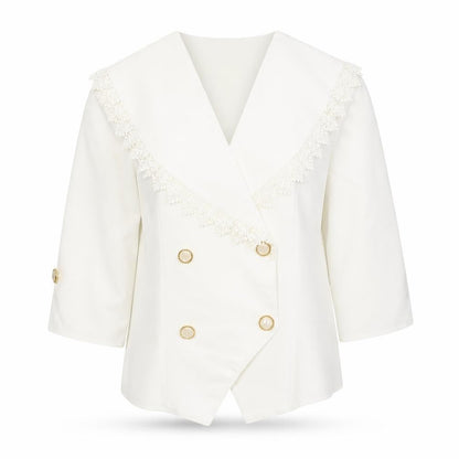 Womens UK Size 12 Amanda Blake Regular Ivory Blazer