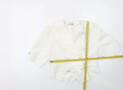 Womens UK Size 12 Amanda Blake Regular Ivory Blazer