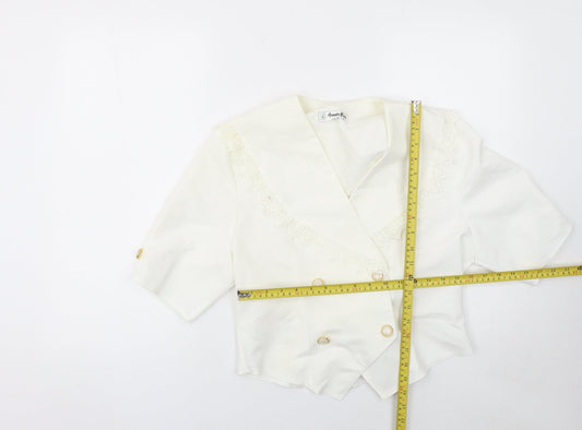 Womens UK Size 12 Amanda Blake Regular Ivory Blazer