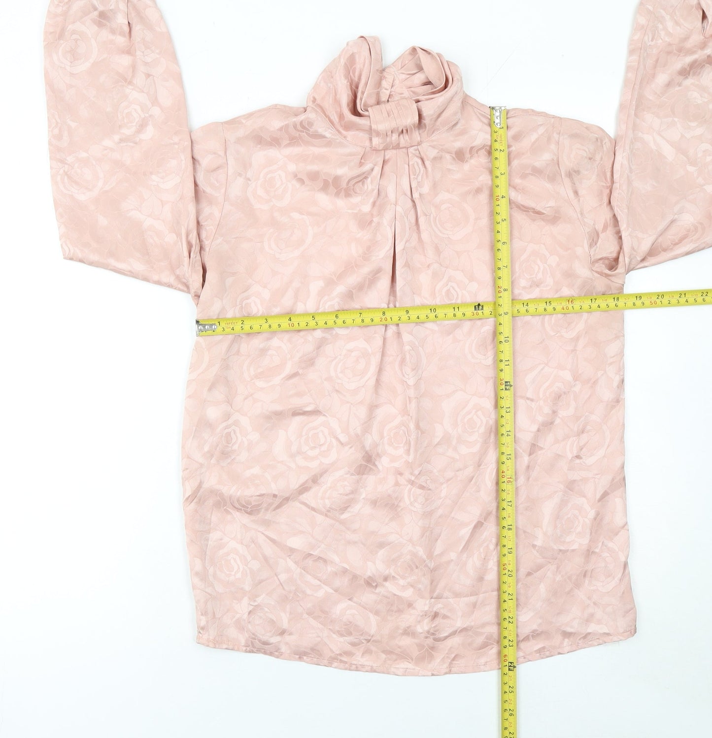 Womens UK Size M Kaki Roberts Pink Tunic Blouse