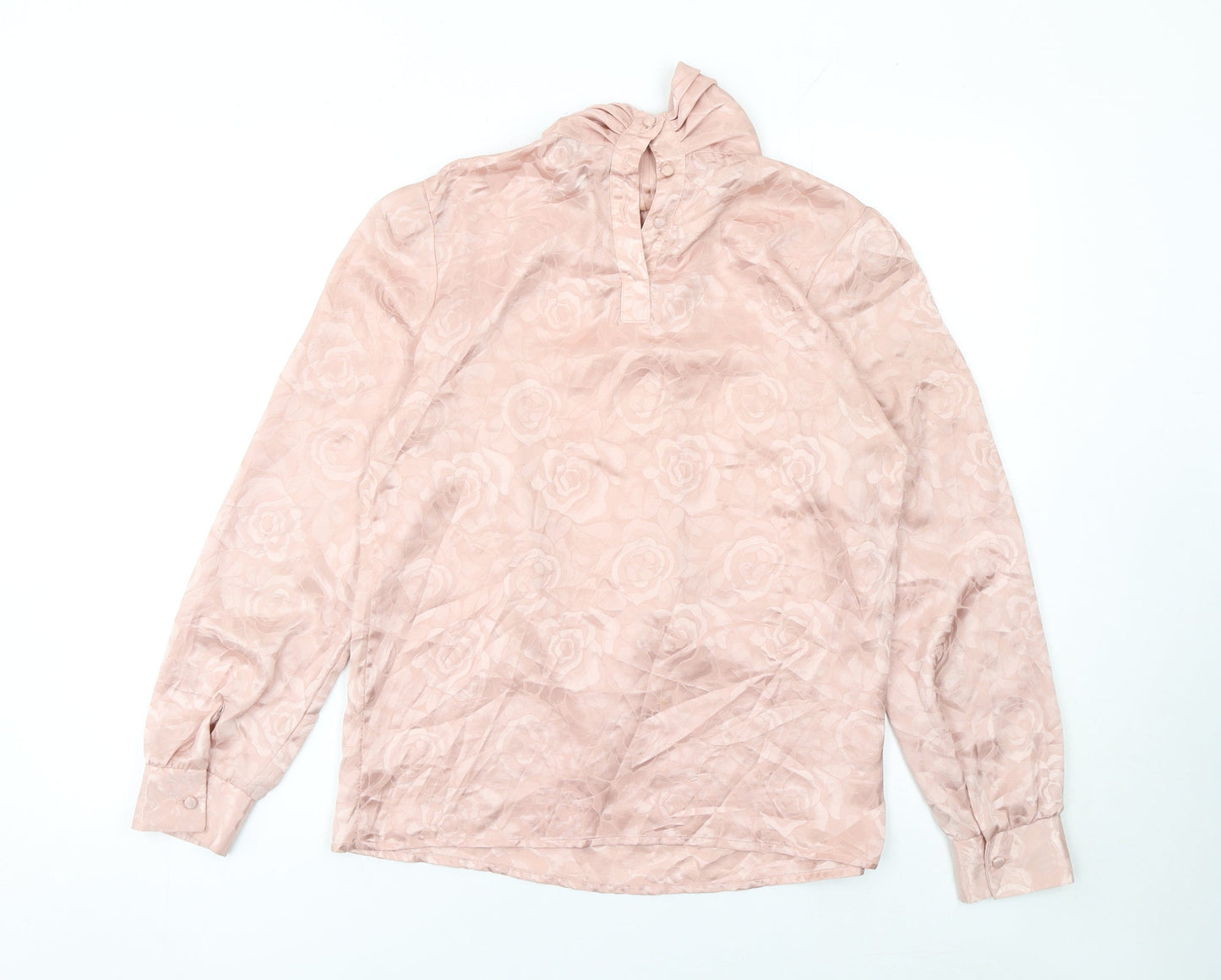 Womens UK Size M Kaki Roberts Pink Tunic Blouse