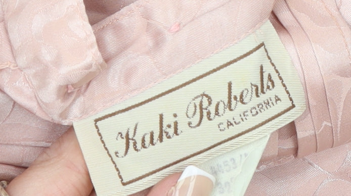 Womens UK Size M Kaki Roberts Pink Tunic Blouse