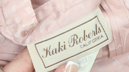 Womens UK Size M Kaki Roberts Pink Tunic Blouse