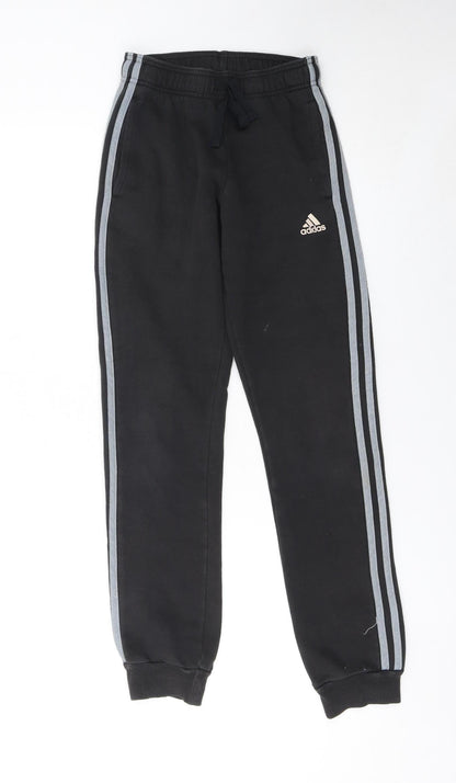 Adidas Men’s Black Jogger Trousers L with Logo Stripes