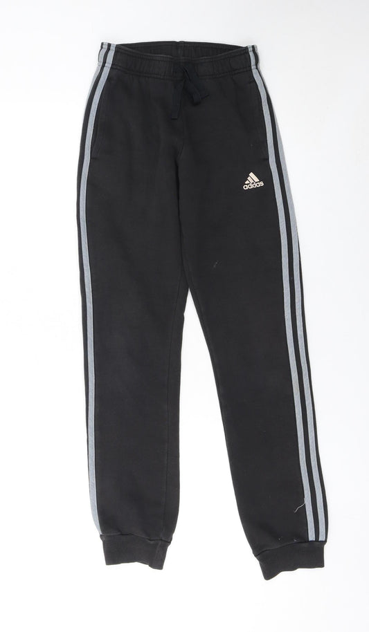 Adidas Men’s Black Jogger Trousers L with Logo Stripes