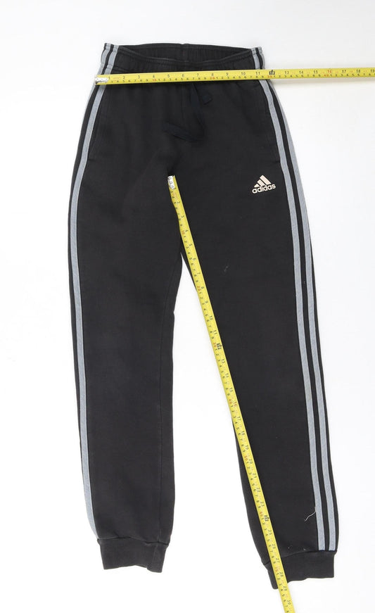 Adidas Men’s Black Jogger Trousers L with Logo Stripes