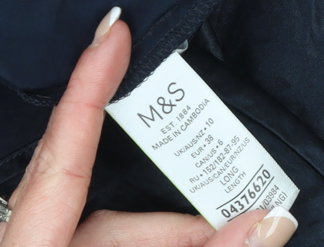 Marks and Spencer Womens Blue A-Line Long Skirt Size 10