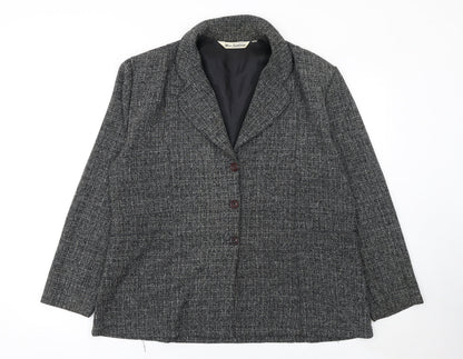 Womens UK Size 16 Miss Sukhmani of London Regular Grey Suit Jacket