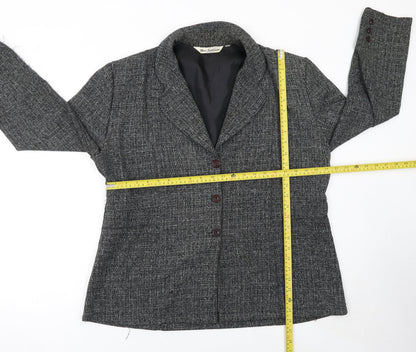 Womens UK Size 16 Miss Sukhmani of London Regular Grey Suit Jacket