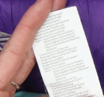 Karrimor Women Purple Down Puffer Jacket Size 8 Hooded Outdoor Coat