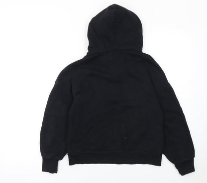 Girls UK Size 7 Years Zara Black Pullover Hoodie