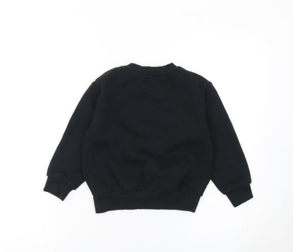 McKenzie Boys Black Crew Neck Pullover Sweatshirt 5-6 Years
