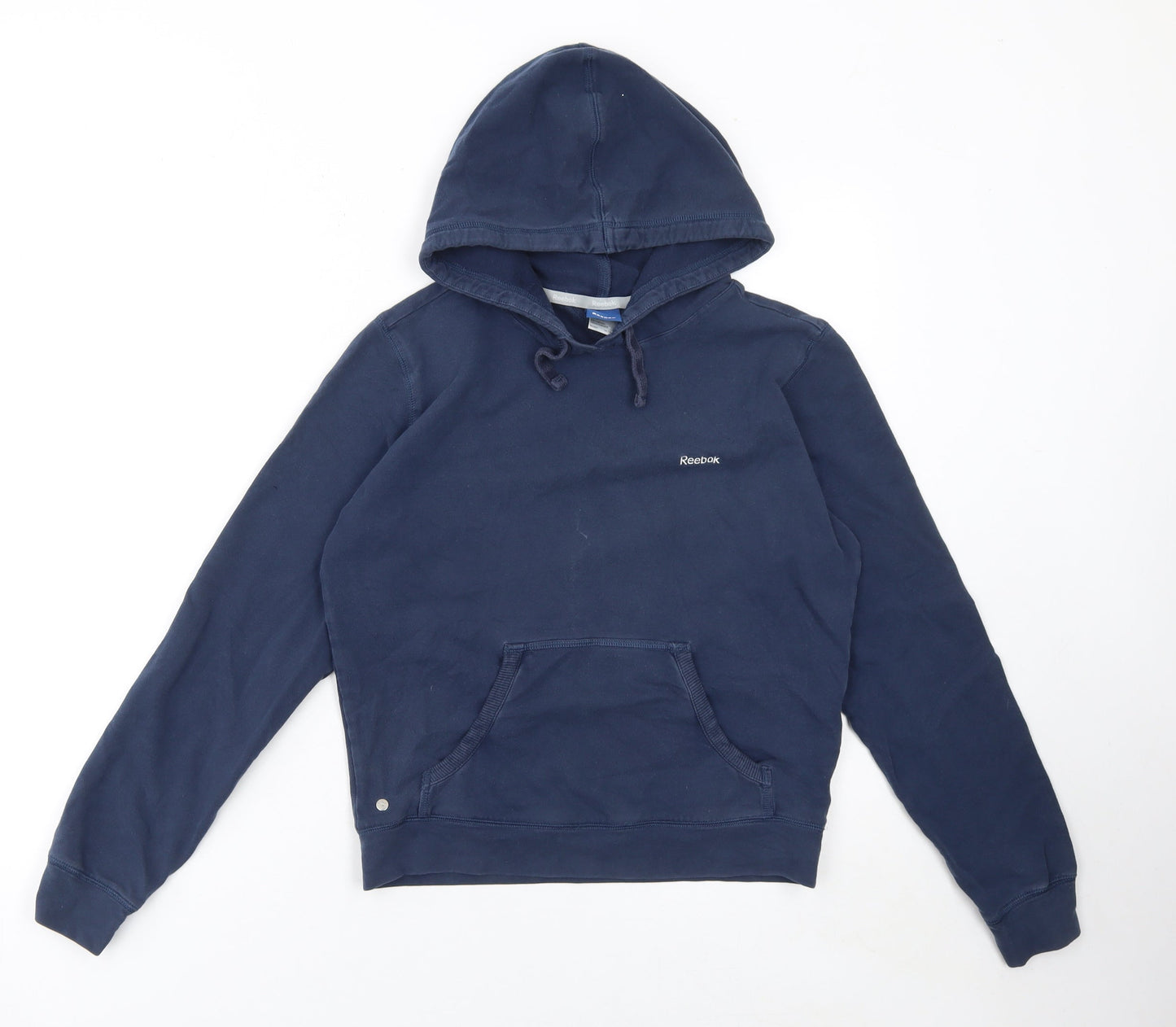 Reebok Women's Navy Pullover Hoodie Size 10 Cotton Blend