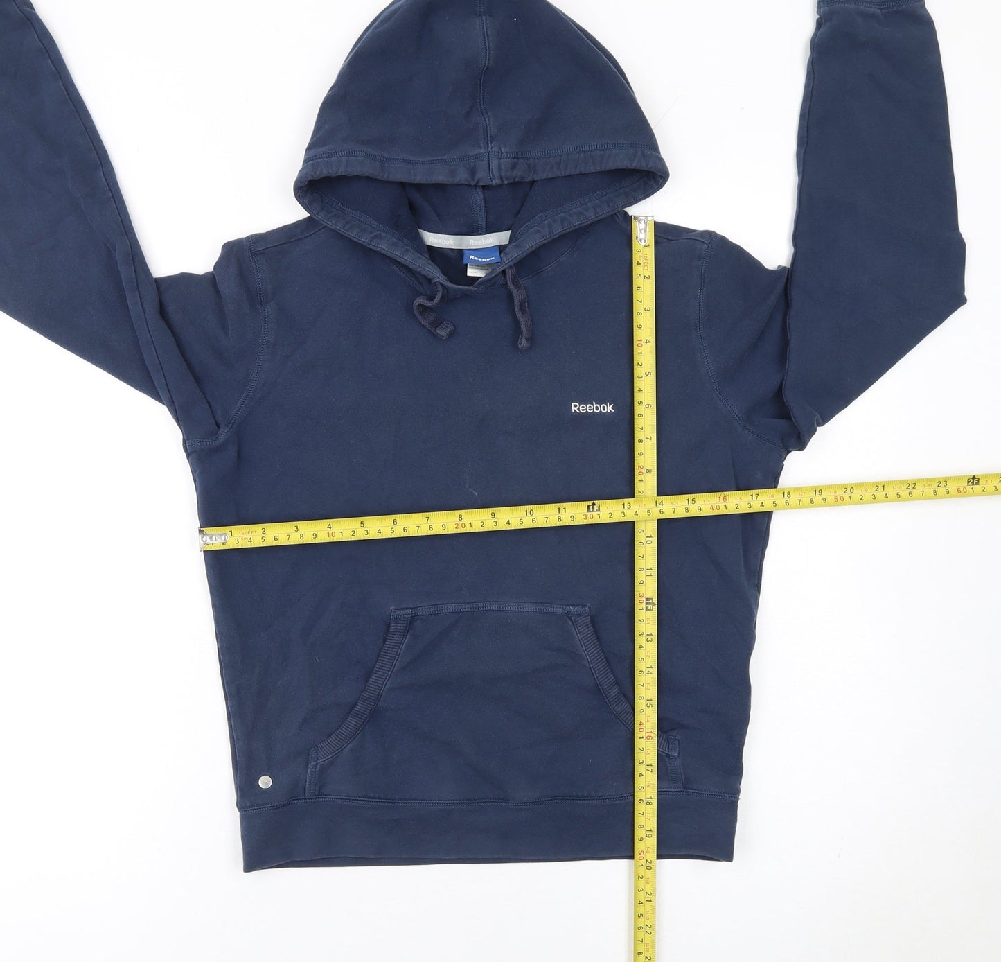 Reebok Women's Navy Pullover Hoodie Size 10 Cotton Blend