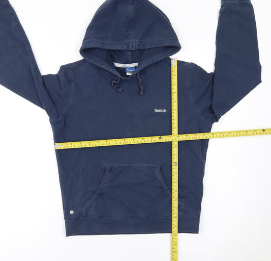 Reebok Women's Navy Pullover Hoodie Size 10 Cotton Blend