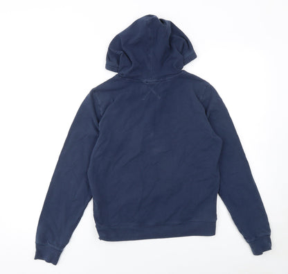 Reebok Women's Navy Pullover Hoodie Size 10 Cotton Blend