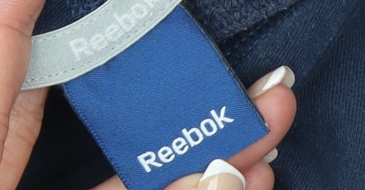 Reebok Women's Navy Pullover Hoodie Size 10 Cotton Blend