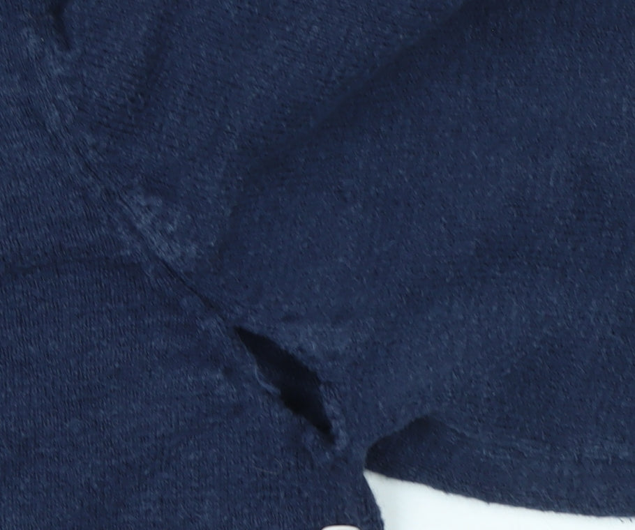 Fat Face Women's Blue 1/2 Zip Cotton Wool Jumper Size S