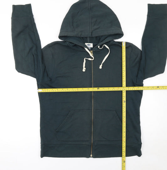 Mens UK Size L Old Navy Green Full Zip Hoodie