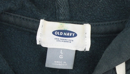 Mens UK Size L Old Navy Green Full Zip Hoodie
