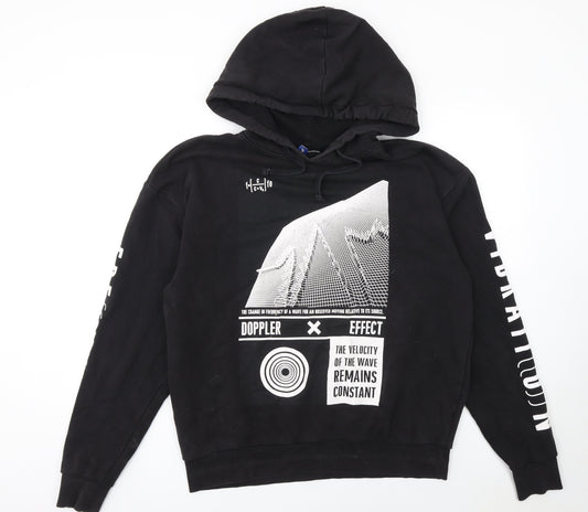 Mens UK Size M H&M Black Pullover Hoodie