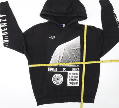 Mens UK Size M H&M Black Pullover Hoodie