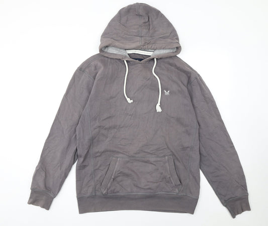Mens UK Size S Crew Clothing Co. Grey Pullover Hoodie
