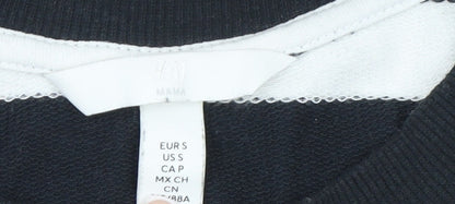 Womens UK Size S H&M Black Pullover Sweatshirt