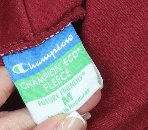 Champion Women’s Red Pullover Hoodie Medium Elon University Logo