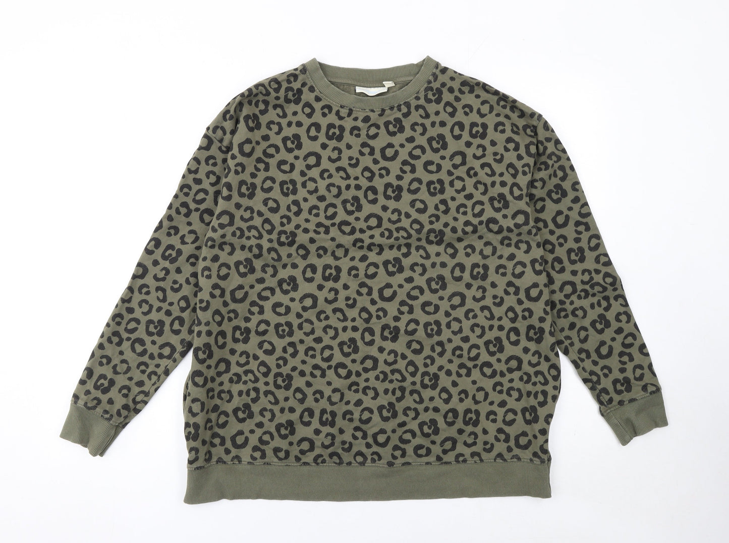 Womens UK Size M JoJo Maman Bébé Green Pullover Sweatshirt