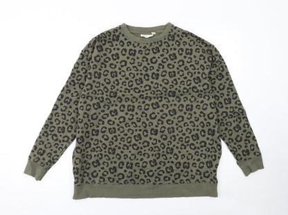 Womens UK Size M JoJo Maman Bébé Green Pullover Sweatshirt