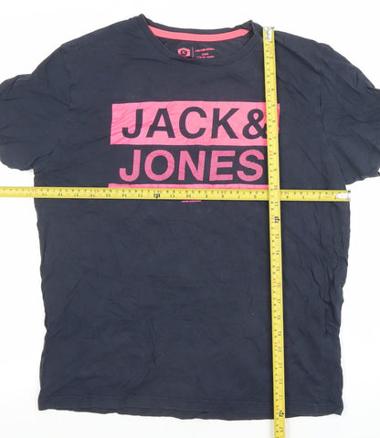 Mens UK Size M JACK & JONES Blue  T-Shirt