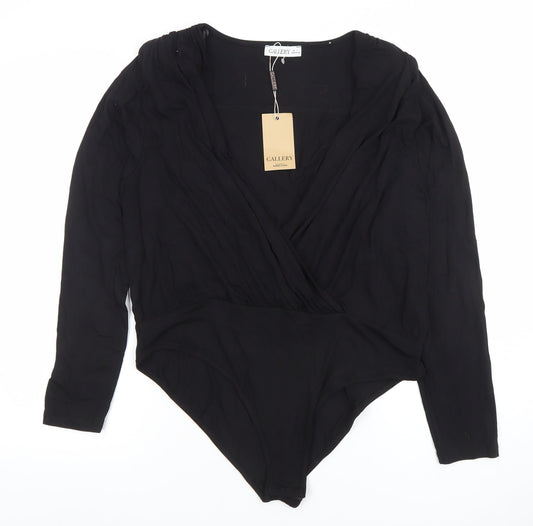 Womens UK Size L Gallery One-Piece Black Bodysuit