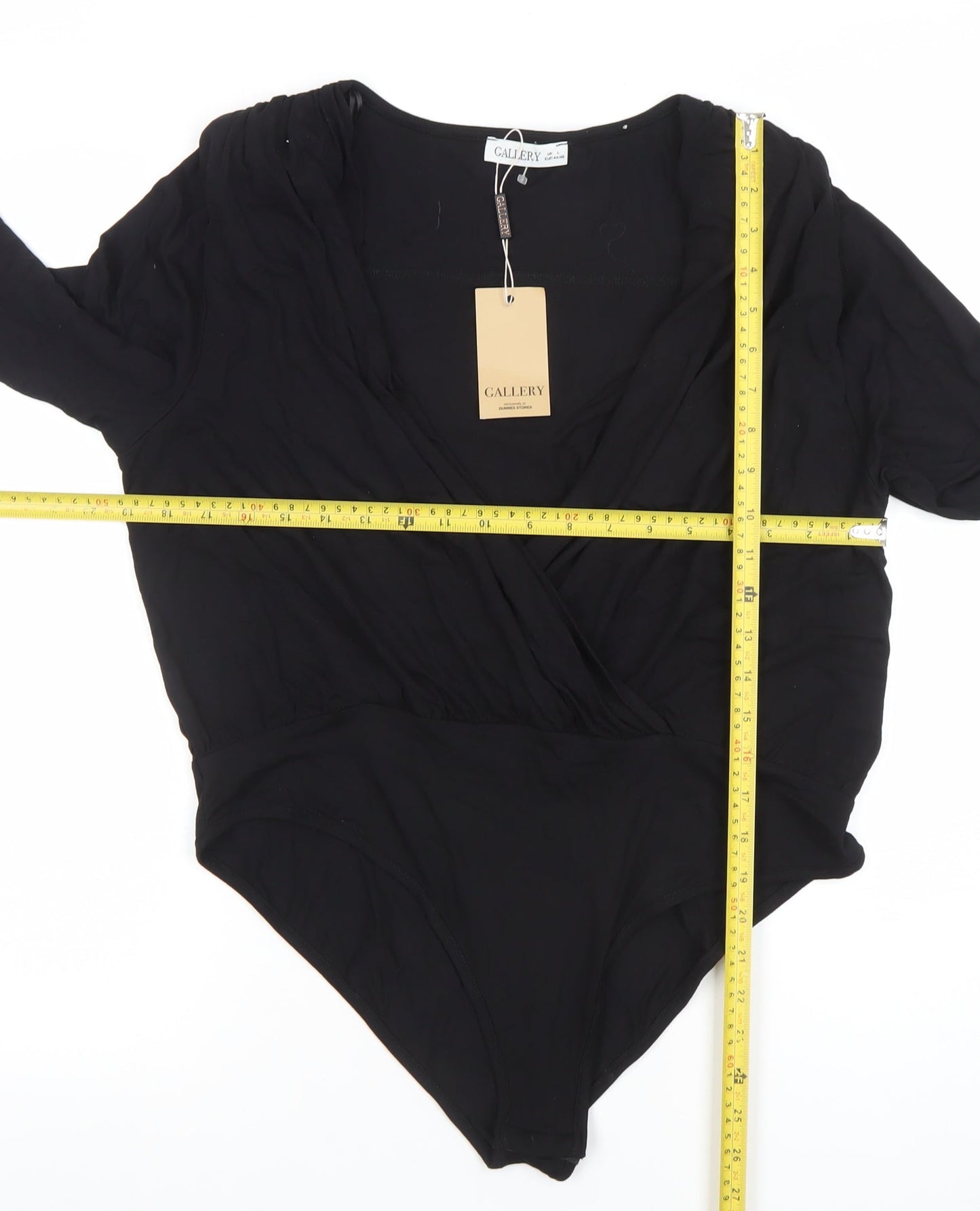 Womens UK Size L Gallery One-Piece Black Bodysuit