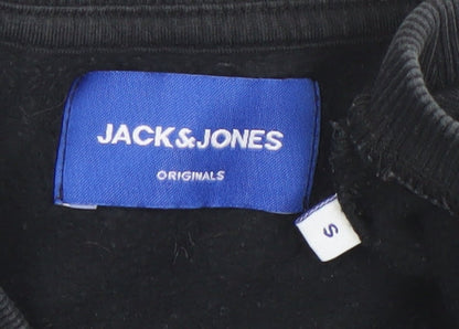 Mens UK Size S JACK & JONES Black Pullover Sweatshirt