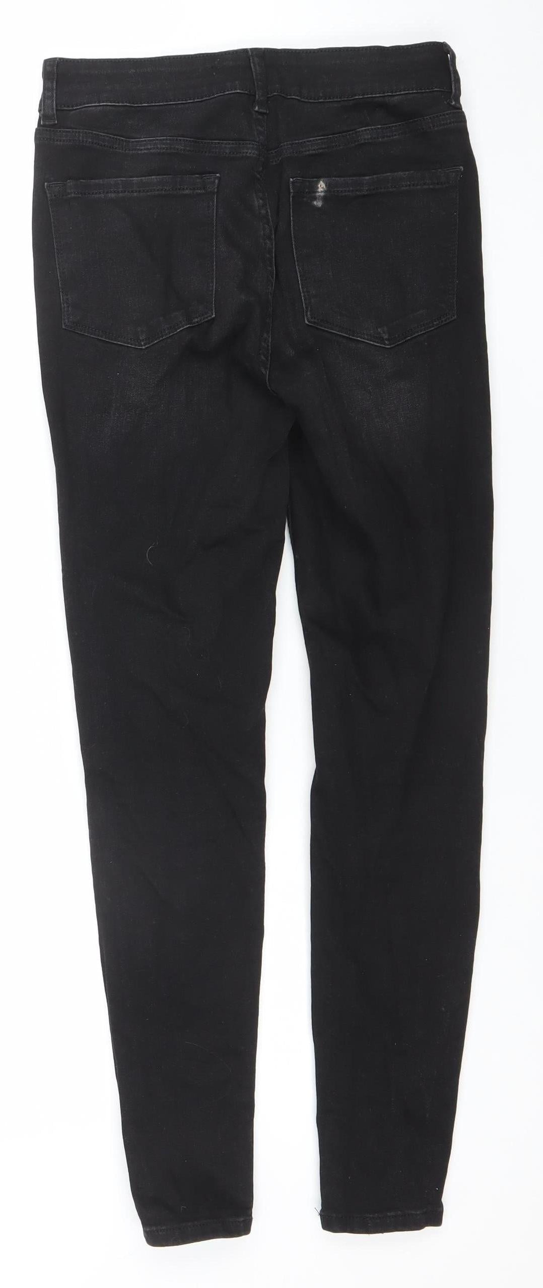 Denim Co Womens Black Skinny Distressed Jeans Size 8