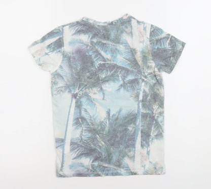 Boys UK Size 7-8 Years Rebel by Primark Blue Basic T-Shirt